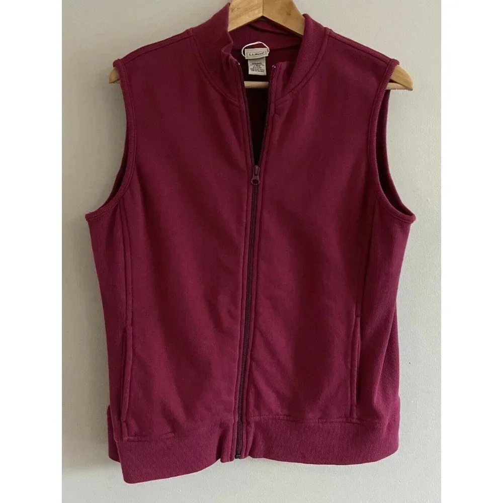 L.L. Bean Women's Sleeveless Vest - Burgundy